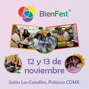 Imagen de portada para Evento presencial Expo BienFest 2022 | 12 y 13 de noviembre | Salón Los Candiles, Polanco. CDMX.