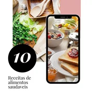 Imagem de capa para o Ebook 10 Receitas De Alimentos Saudaveis