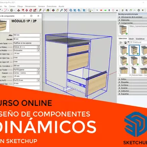 Imagen de portada para Curso online Diseño de Componentes Dinámicos con SketchUp