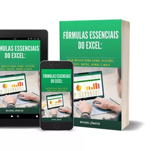 Imagem de capa para o Ebook Fórmulas Essenciais do Excel - Guia básico para Soma, Divisão, PROCV, Datas, Horas e Mais
