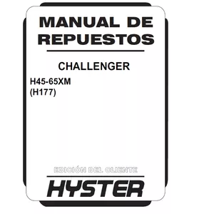 Imagen de portada para Ebook MANUAL DE PARTES MONTACARGA HYSTER H177-H45-65XM