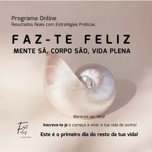Imagem de capa para o Curso online Programa Faz-te Feliz - Estratégias para saúde e bem estar |MEGA PROMOÇÃO