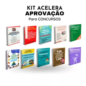 Imagem de capa para o Ebook Kit Acelera Aprovação de 10 Apostilas Completo