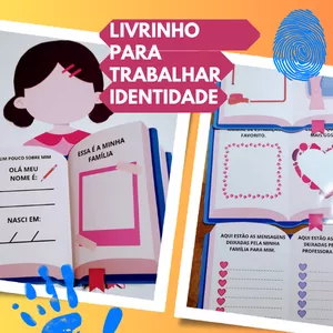 Imagem de capa para o Ebook Livrinho para trabalhar identidade com crianças da Educação Infantil.