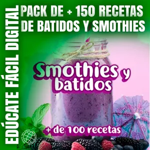 Imagen de portada para Ebook PACK DE + 150 RECETAS DE BATIDOS Y SMOTHIES