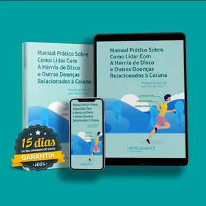 Imagem de capa para o Ebook Manual Prático Sobre Como Lidar com a Hérnia de Disco e Outras Doenças Relacionadas à Coluna + Bônus