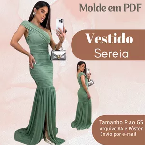 Imagem de capa para o Ebook MOLDE EM PDF VESTIDO SEREIA 