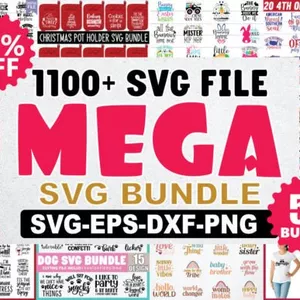Cover image for Online course Mega Svg Bundle 1180 SVG Designs