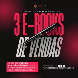 Imagem de capa para o Ebook Combo com 3 e-books para aumentar suas vendas em 15 dias