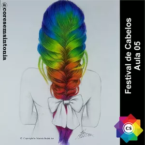 Imagem de capa para o Curso online Festival de Cabelos (Colorindo cabelos com Lápis de Cor)