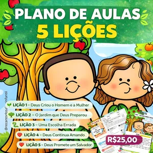 Curso PLANO DE AULAS ADÃO E EVA RECANTO DO SABER INFANTIL