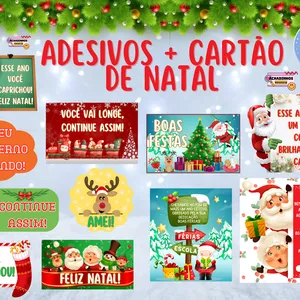 Imagem de capa para o Ebook 🎄✨ Adesivos e Cartão de Natal ✨🎄
