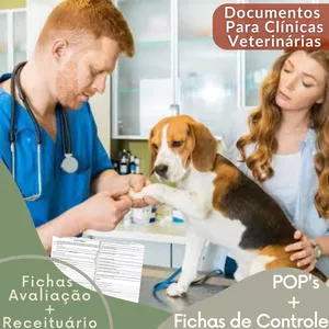 POP'S CLÍNICA VETERINÁRIA, FICHAS DE  ANAMNESE E RECEITUÁRIO, LAUDO E FICHAS DE CONTROLE. FICHAS DIGITAIS PARA PROFISSIONAIS E EMPRESÁRIOS DE CLÍNICAS VETERINÁRIAS