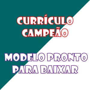 Imagem de capa para o Ebook Currículo Campeão - Modelo Pronto para Baixar