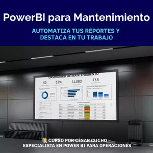Imagen de portada para Curso online Curso de PowerBI para Mantenimiento