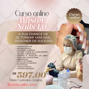 Imagem de capa para o Curso online CURSO MASTER NAILS 1.0 PROFISSÃO NAIL DESIGNER 