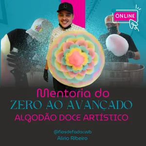 Imagem de capa para o Serviço online MENTORIA DO ZERO AO AVANÇADO - ALGODÃO DOCE ARTÍSTICO