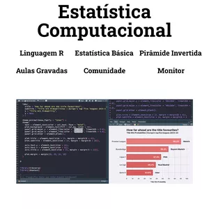 Imagem de capa para o Curso online Estatística computacional no Futebol.