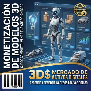 Imagen de portada para Curso online Gana dinero vendiendo modelos 3D