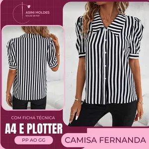 Imagem de capa para o Curso online CAMISA FERNANDA - Molde em PDF