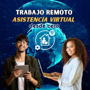 Imagen de portada para Curso online TRABAJO REMOTO: Aprende a trabajar como ASISTENTE VIRTUAL desde CERO.