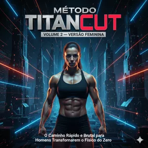 Imagem de capa para o Ebook Método TitanCut - O Caminho Rápido e Brutal para Mulheres Transformarem o Físico do Zero