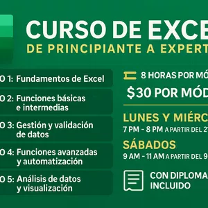 Imagen de portada para Curso online Excel desde 0 a avanzado - Módulo 1
