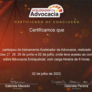 Imagem de capa para o Curso online CERTIFICADO DE PARTICIPAÇÃO DO ACELERADOR DA ADVOCACIA
