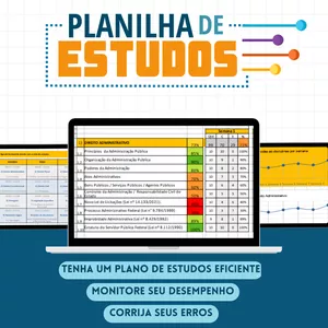 Imagem de capa para o Ebook Planilha de Estudos