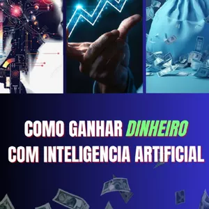 Imagem de capa para o Ebook Como ganhar dinheiro com inteligencia artificial (sem saber programar)