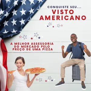 Imagem de capa para o Curso online Seu Visto Americano com Assessoria 24h, pelo preço de uma Pizza 