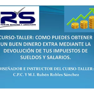 Imagen de portada para Curso online CURSO TALLER COMO PUEDES OBTENER UN BUEN DINERO EXTRA MEDIANTE LA DEVOLUCIÓN DE TUS IMPUESTOS DE SUELDOS Y SALARIOS