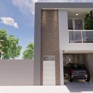 Imagem de capa para o Curso online Projeto editável Sobrado moderno para terreno 5x10 REF.82