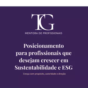 Imagem de capa para o Serviço online Mentoria Profissional de Carreira em ESG/Sustentabilidade