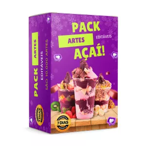 Imagem de capa para o Ebook PACK ARTES AÇAÍ PREMIUM