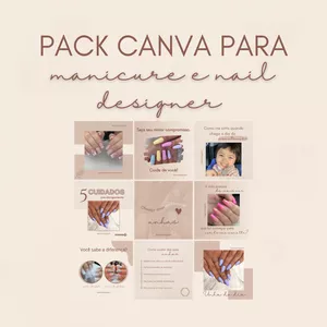 Imagem de capa para o Curso online Pack Canva para Manicure e Nail Designer 