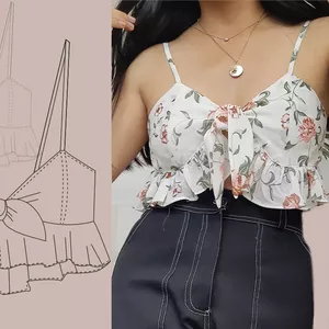 Imagen de portada para Ebook MOLDES CROP TOP NUDO DELANTE