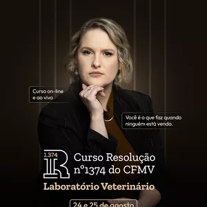Imagem de capa para o Curso online Curso: Resolução 1374 do CFMV Aplicada ao Laboratório Veterinário