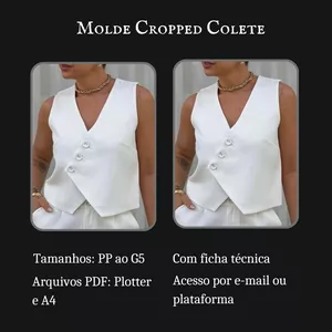 Imagem de capa para o Ebook Molde Cropped Colete