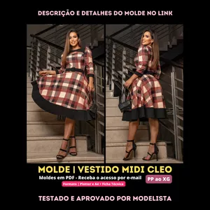 Imagem de capa para o Curso online [Molde em PDF] - Vestido Midi Cleo ID 2976151 [PP ao XG]