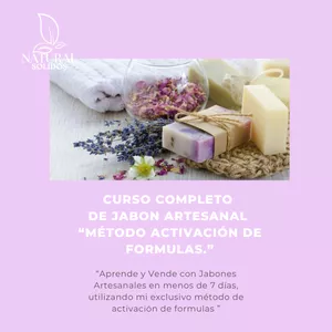 Imagen de portada para Curso online Curso Completo  de Jabon Artesanal  “MÉTODO activación de Formulas