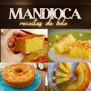 Imagem de capa para o Ebook Bolos de Mandioca: Receitas Fáceis, Cremosas e Irresistíveis