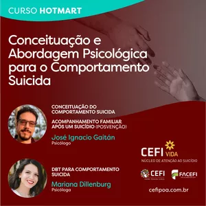 Imagem de capa para o Curso online Conceitualização e Abordagem Psicológico para o comportamento Suicida
