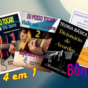 Imagem de capa para o Ebook Eu Posso Tocar  - Violão solo do Zero 1 e 2 + Bônus Dicionário de Acordes básico teórico + Violão eu posso tocar  teoria básica para violão 
