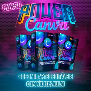 Imagem do curso POWER Canva - Pack de artes + video aulas
