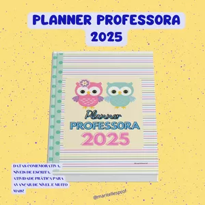 Imagem de capa para o Ebook Planner professora 2025  Coruja