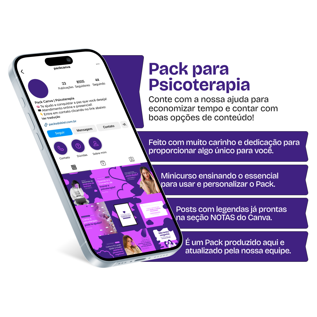 Imagem do curso Pack Canva - Psicoterapia