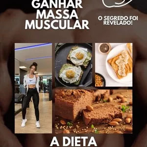 Imagem de capa para o Ebook 50 RECEITAS PARA GANHAR MASSA MUSCULAR + 5 RECEITAS BÔNUS