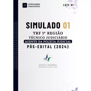 Imagem de capa para o Ebook 07 Simulados TRF 1° Região - Agente da Polícia Judicial (Pós edital 2024)