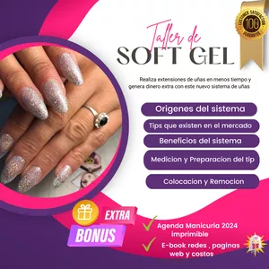 Imagen de portada para Curso online Taller de SOFT GEL -"Descubre la Magia de las extensiones de uñas"